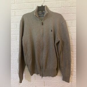 Ralph Lauren Men's Gray Zip-Up Sweater
